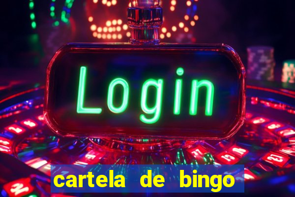 cartela de bingo cha de panela